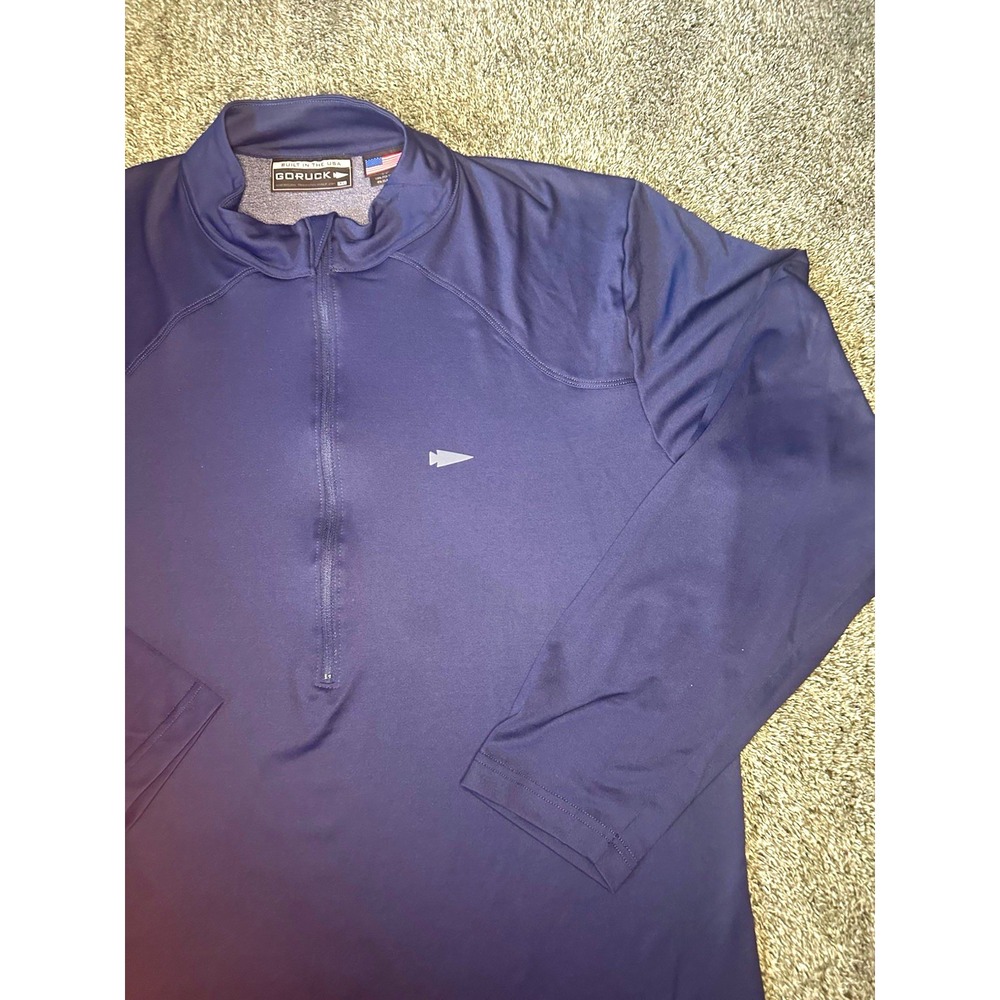 GORUCK American Training Half Zip Pullover Men's XL Navy Built USA Performance